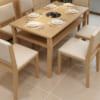 Bàn ăn gỗ sồi tự nhiên bọc da hoặc nỉ BGTT-902