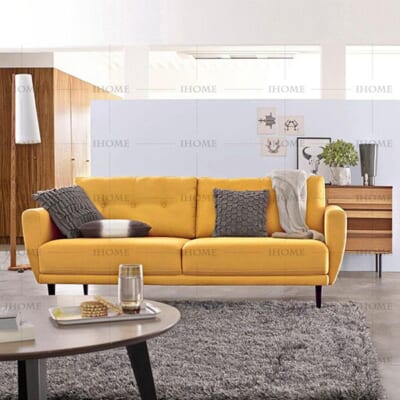 SOFA NỈ CHÂN GỖ PHONG CÁCH BẮC ÂU SF-72